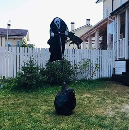 Flying Halloween Ghost Face Scarecrow