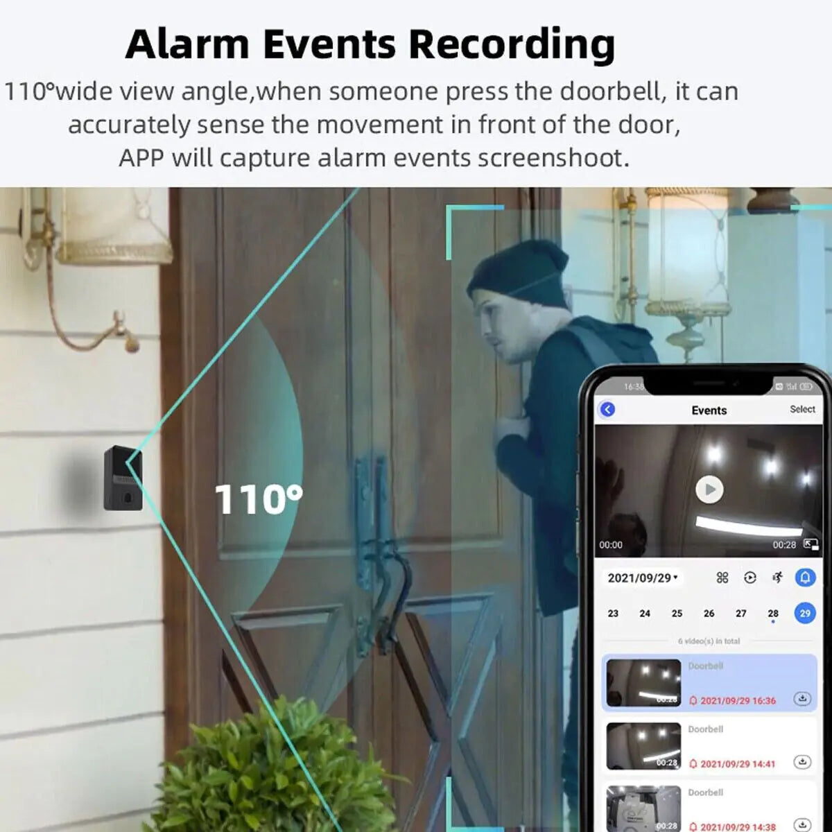 Smart Doorbell Video CameraDoor Ring Bell Chime Security